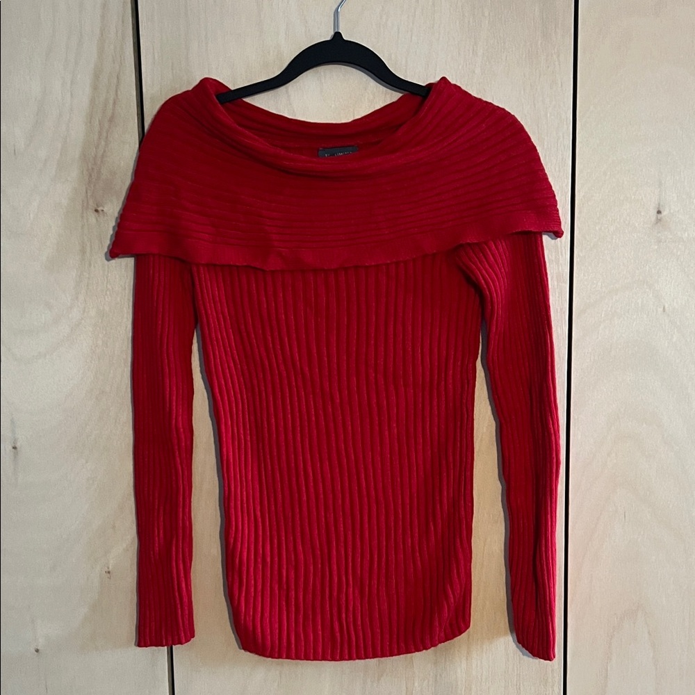 The Limited Red Off-the-Shoulder Sweater